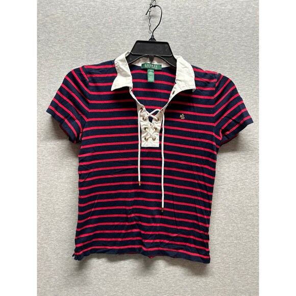 Ralph Lauren Blue with Ted Stripes size M Polo - Picture 1 of 12